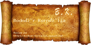Bodnár Kornélia névjegykártya